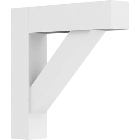 Standard Traditional Architectural Grade PVC Bracket With Block Ends, 3W X 18D X 18H